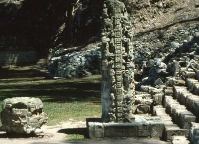 Copan, Stela N, West Side, Late Classic Period, 764 AD by Mayan